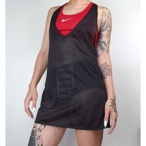 Puma Black Mesh Tank Top Small Athletic Cover